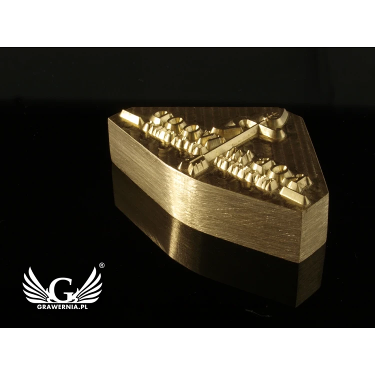 HOTSTAMP - Matryca / Pieczęć do wyciskania logotypu na gorąco i zimno - wymiary matrycy: 56x35mm - CNC