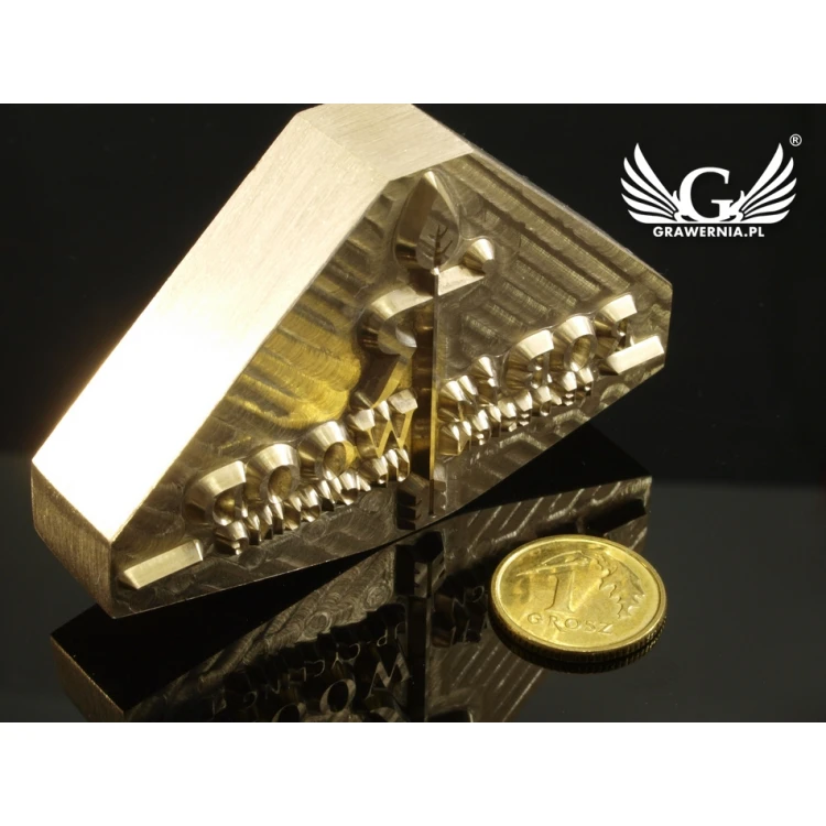 HOTSTAMP - Matryca / Pieczęć do wyciskania logotypu na gorąco i zimno - wymiary matrycy: 56x35mm - CNC
