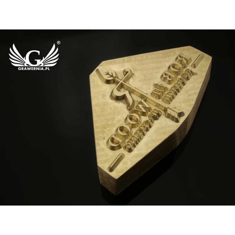 HOTSTAMP - Matryca / Pieczęć do wyciskania logotypu na gorąco i zimno - wymiary matrycy: 56x35mm - CNC