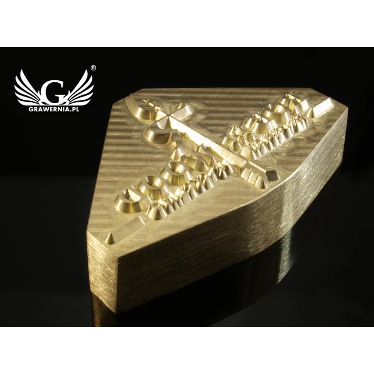 HOTSTAMP - Matryca / Pieczęć do wyciskania logotypu na gorąco i zimno - wymiary matrycy: 56x35mm - CNC