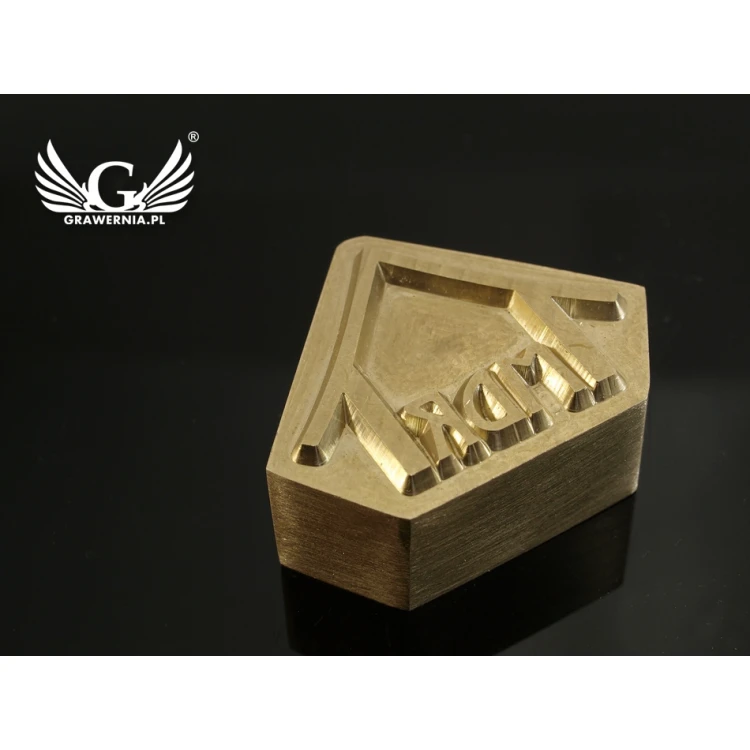 HOTSTAMP - Matryca / Pieczęć do wyciskania logotypu na gorąco i zimno - wymiary matrycy: 32x25mm - CNC
