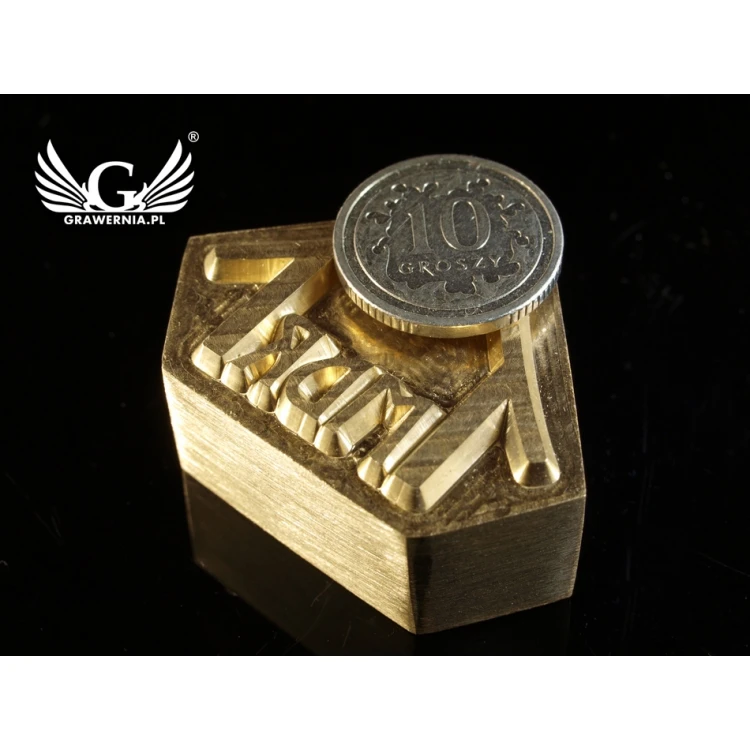 HOTSTAMP - Matryca / Pieczęć do wyciskania logotypu na gorąco i zimno - wymiary matrycy: 32x25mm - CNC