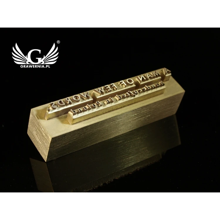 HOTSTAMP - Matryca/Pieczęć do wyciskania logotypu na gorąco i zimno - wymiary matrycy: 50x12mm - CNC i LASER