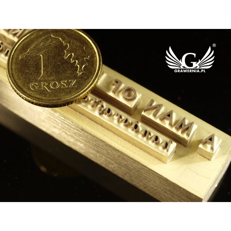 HOTSTAMP - Matryca/Pieczęć do wyciskania logotypu na gorąco i zimno - wymiary matrycy: 50x12mm - CNC i LASER