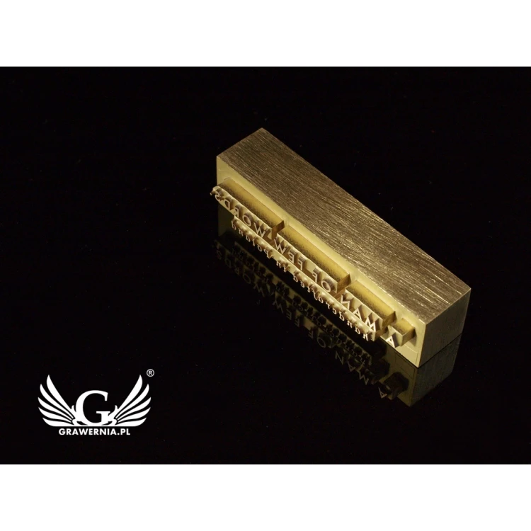 HOTSTAMP - Matryca/Pieczęć do wyciskania logotypu na gorąco i zimno - wymiary matrycy: 50x12mm - CNC i LASER
