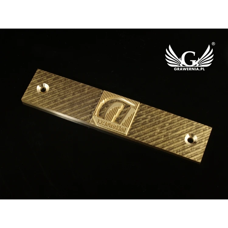 HOT STAMPING - Matryca/Pieczęć do wyciskania logotypu na gorąco i zimno - wymiary matrycy: 149x31mm - CNC