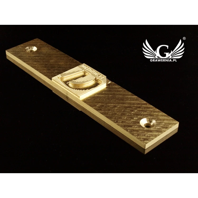 HOT STAMPING - Matryca/Pieczęć do wyciskania logotypu na gorąco i zimno - wymiary matrycy: 149x31mm - CNC