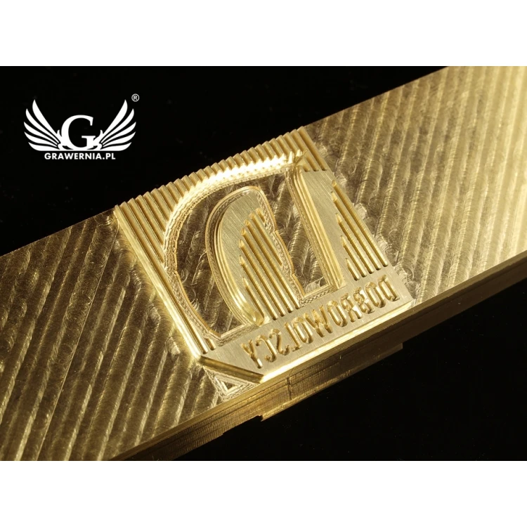 HOT STAMPING - Matryca/Pieczęć do wyciskania logotypu na gorąco i zimno - wymiary matrycy: 149x31mm - CNC