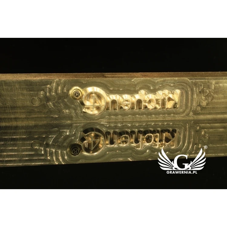 HOTSTAMP - Matryca / Pieczęć do wyciskania logotypu na gorąco i zimno - wymiary matrycy: 120x15mm - CNC i LASER