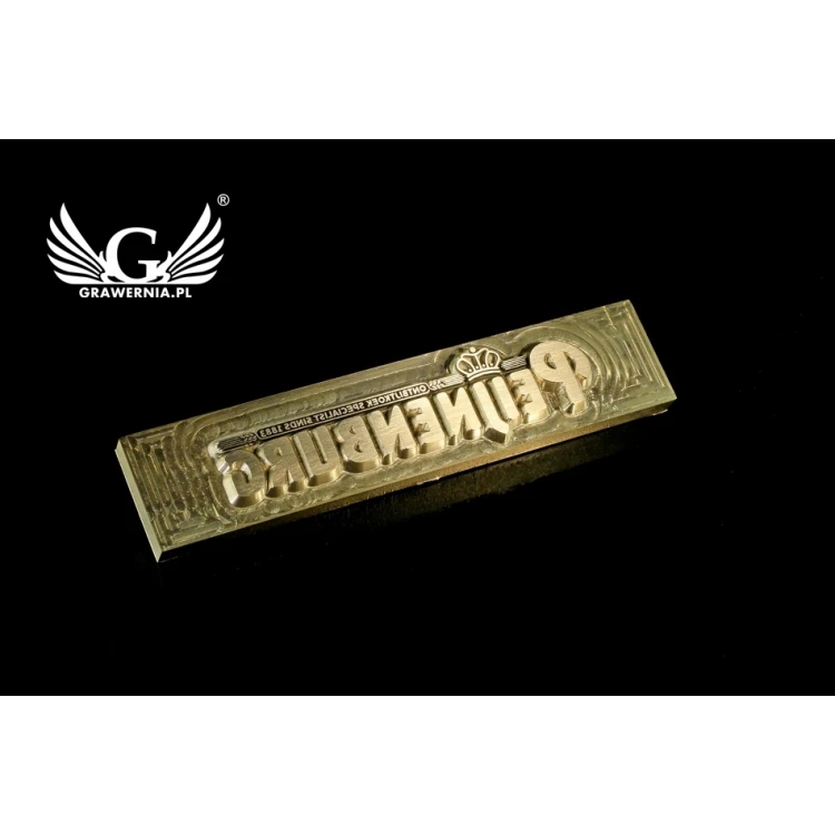 HOTSTAMP - Matryca / Pieczęć do wyciskania logotypu na gorąco i zimno - wymiary matrycy: 113x24mm - CNC i LASER