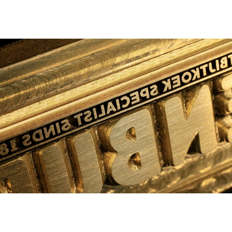 HOTSTAMP - Matryca / Pieczęć do wyciskania logotypu na gorąco i zimno - wymiary matrycy: 113x24mm - CNC i LASER