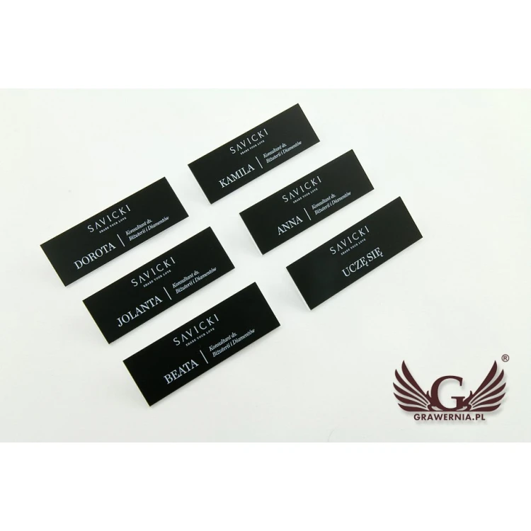 Identyfikator dla pracownika - 60x20mm - ID032 - kolorowy druk UV 