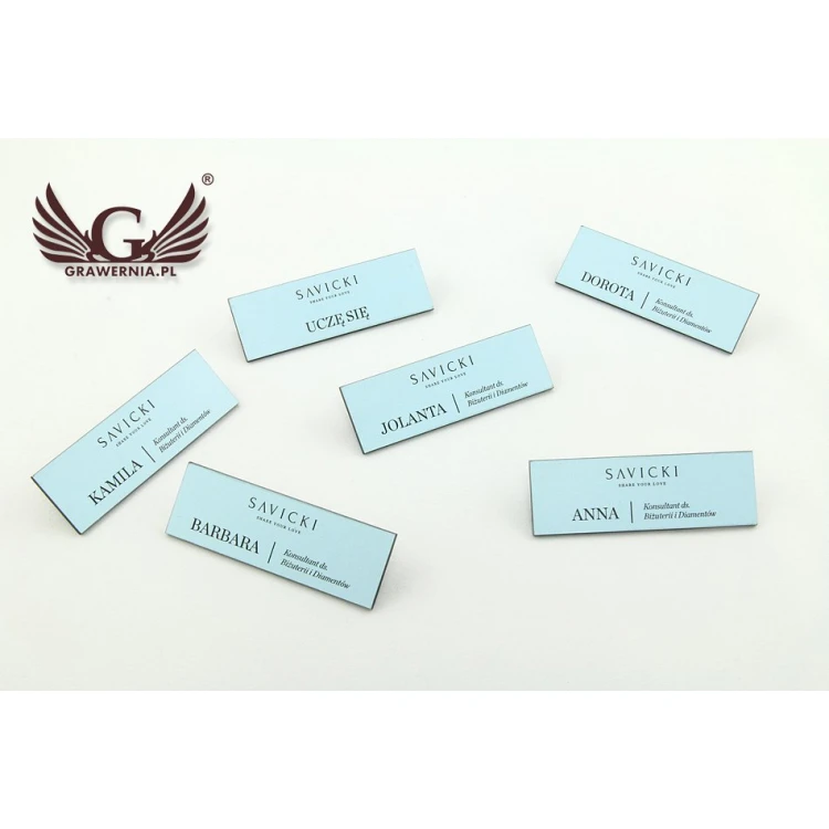 Identyfikator dla pracownika - 60x20mm - ID032 - kolorowy druk UV 
