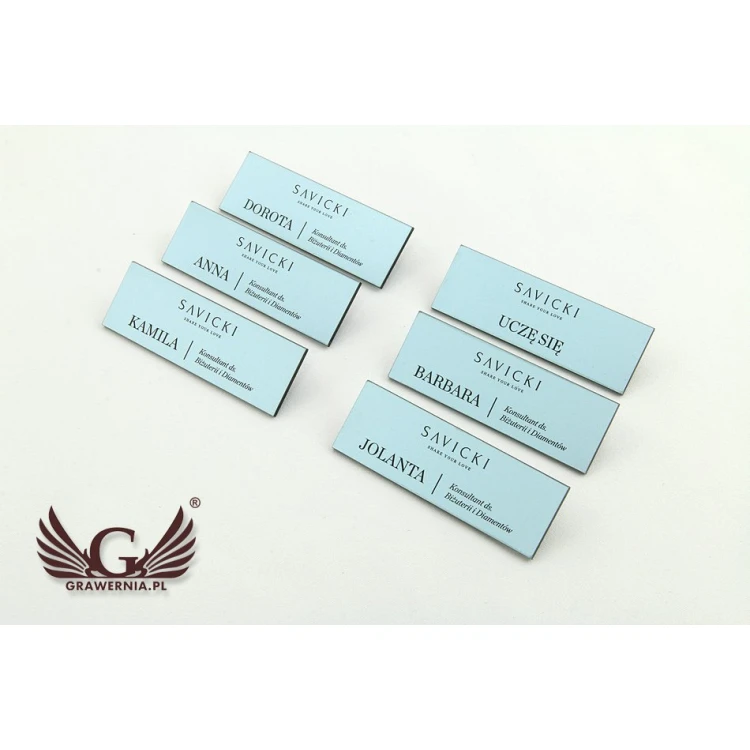 Identyfikator dla pracownika - 60x20mm - ID032 - kolorowy druk UV 