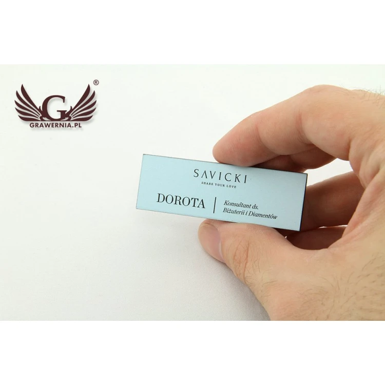 Identyfikator dla pracownika - 60x20mm - ID032 - kolorowy druk UV 