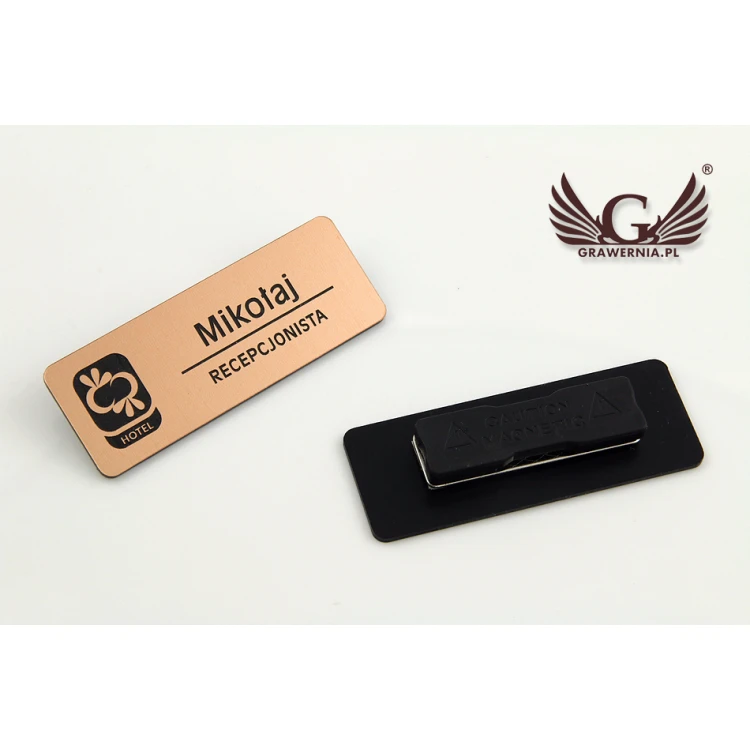 Identyfikator - medium kolor miedziany lub caffe latte - ID053