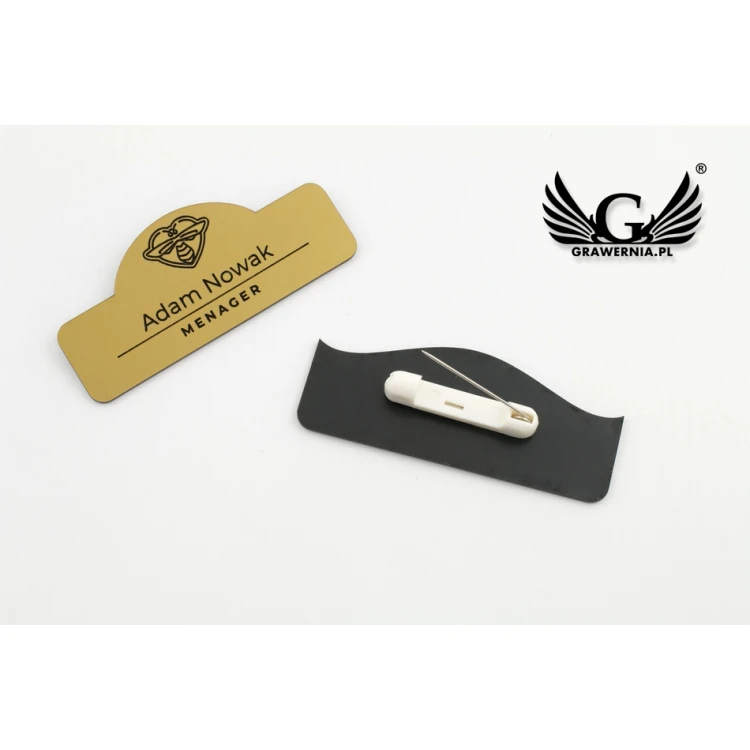 Identyfikator dla pracownika - ELEGANT SREBRNY, ZŁOTY, CZARNY, MIEDZIANY MAT EXTERIOR - ID013