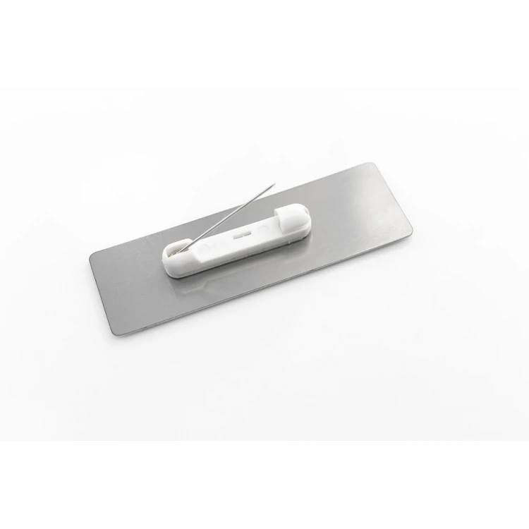 Identyfikator stalowy pokryty żywicą - 75x25mm - ID097 - druk UV i doming