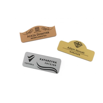 Identyfikator dla pracownika - ELEGANT SREBRNY, ZŁOTY, CZARNY, MIEDZIANY MAT EXTERIOR - ID013