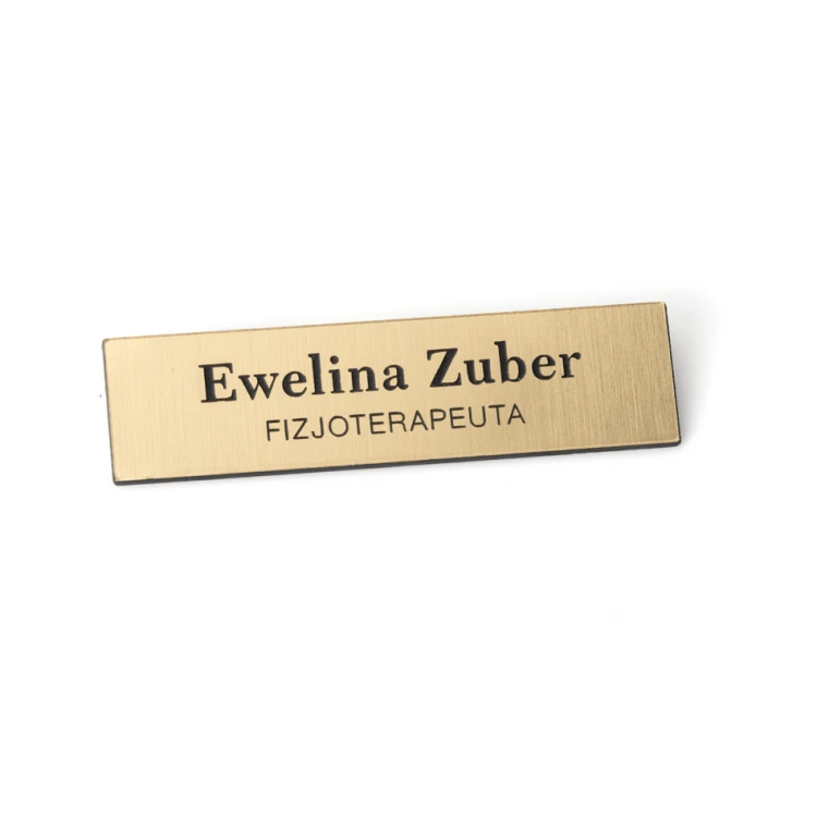 Identyfikator dla pracownika Złoty 65x17mm - MINI 1 - ID009