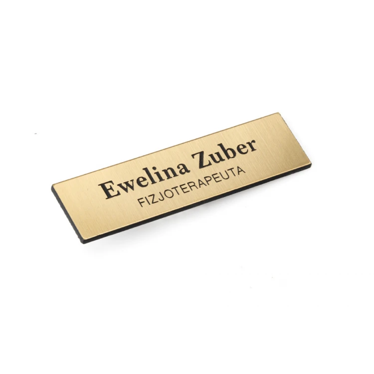 Identyfikator dla pracownika Złoty 65x17mm - MINI 1 - ID009