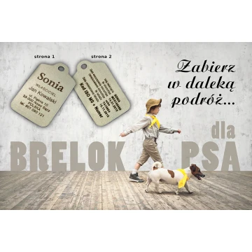 Identyfikator dla psa - PASZPORT MINI P1 - metal dwustronnie grawerowany