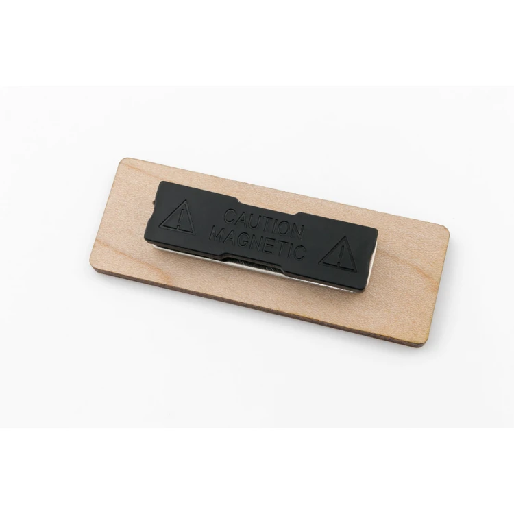 Identyfikator drewniany - medium - drewno klonowe premium - ID0100