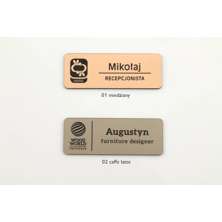 Identyfikator - medium kolor miedziany lub caffe latte - ID053