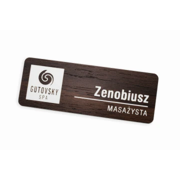 Identyfikator - medium - imitacja drewna - ID096