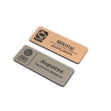 Identyfikator - medium kolor miedziany lub caffe latte - ID053