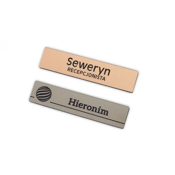 Identyfikator - slim kolor miedziany lub caffe latte - 70x15mm - ID052
