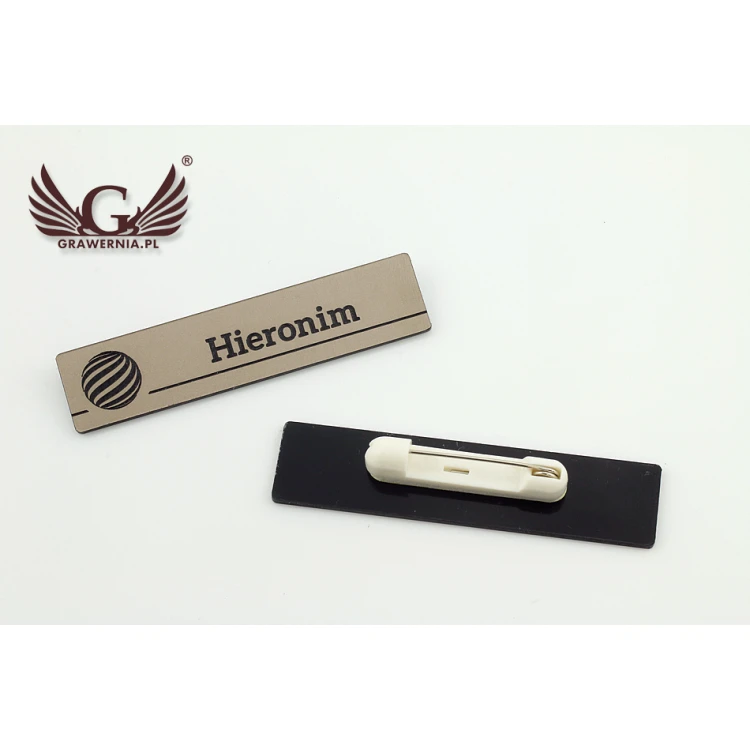 Identyfikator - slim kolor miedziany lub caffe latte - 70x15mm - ID052