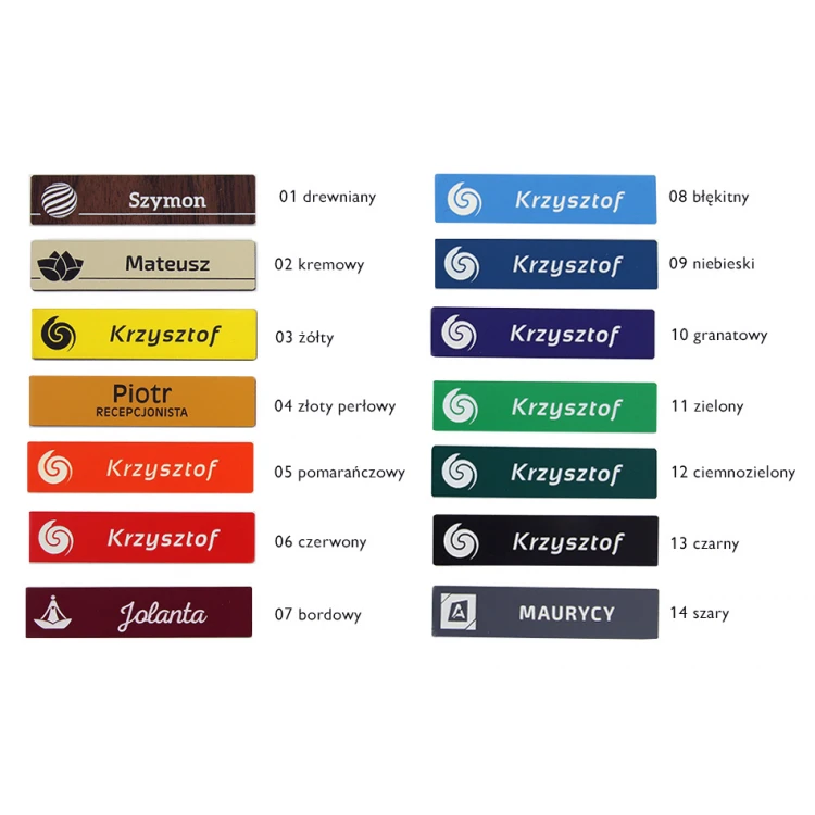Identyfikator - slim multikolor - 70x15mm - ID056