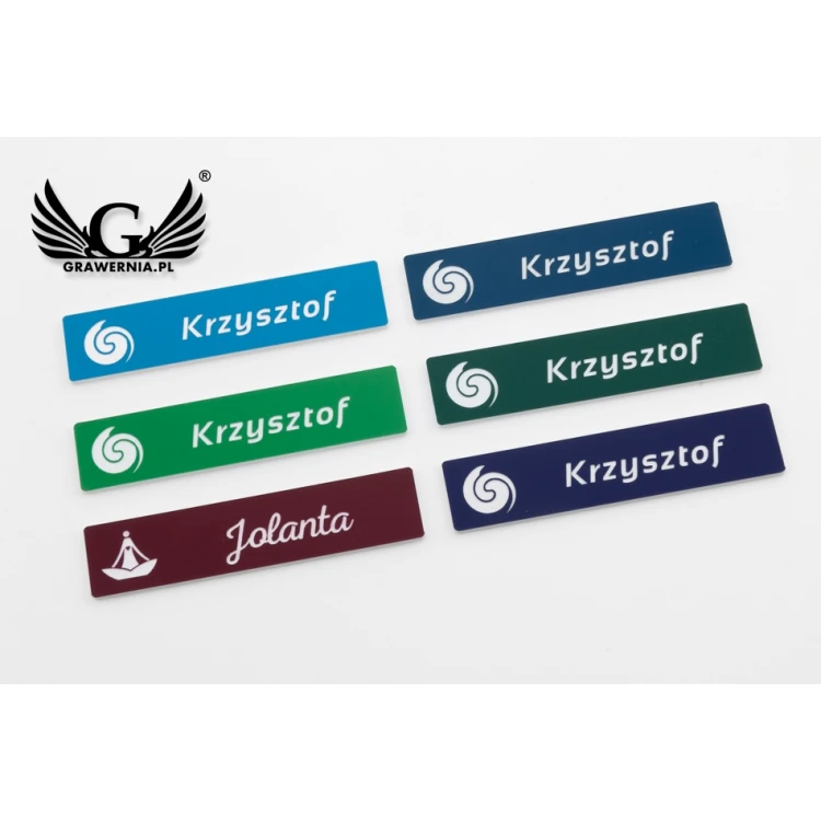 Identyfikator - slim multikolor - 70x15mm - ID056