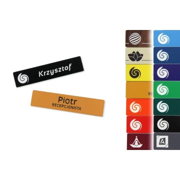 Identyfikator - slim multikolor - 70x15mm - ID056