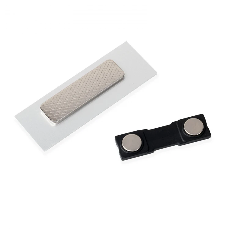 Identyfikator z aluminium pokryty żywicą - 70x25mm - ID139 - druk UV i doming
