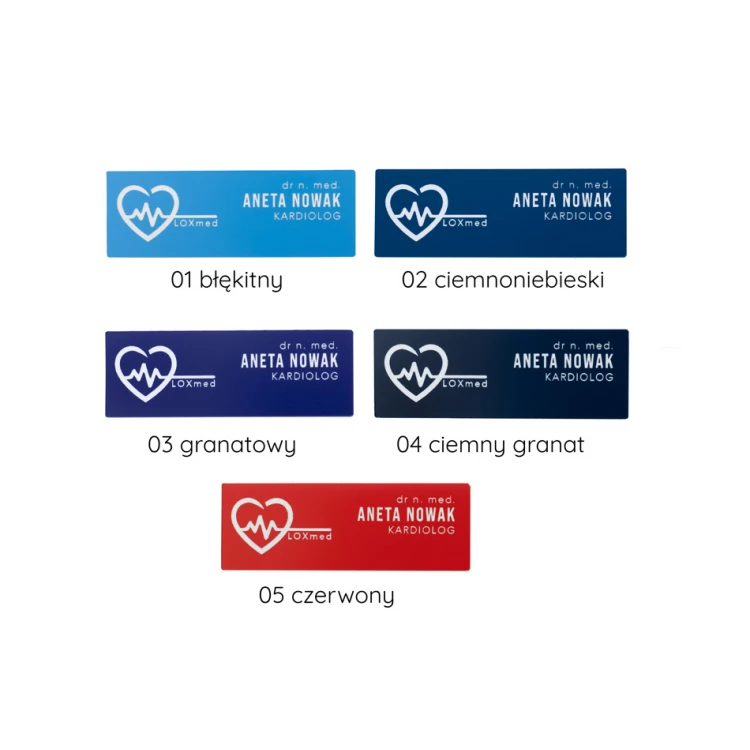 Identyfikator z dowolnym grawerem - medium - multicolor - ID130