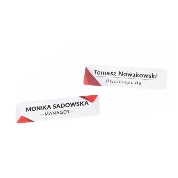 Identyfikator z nadrukiem UV - tworzywo HIPS - wym. 67x17mm - ID116