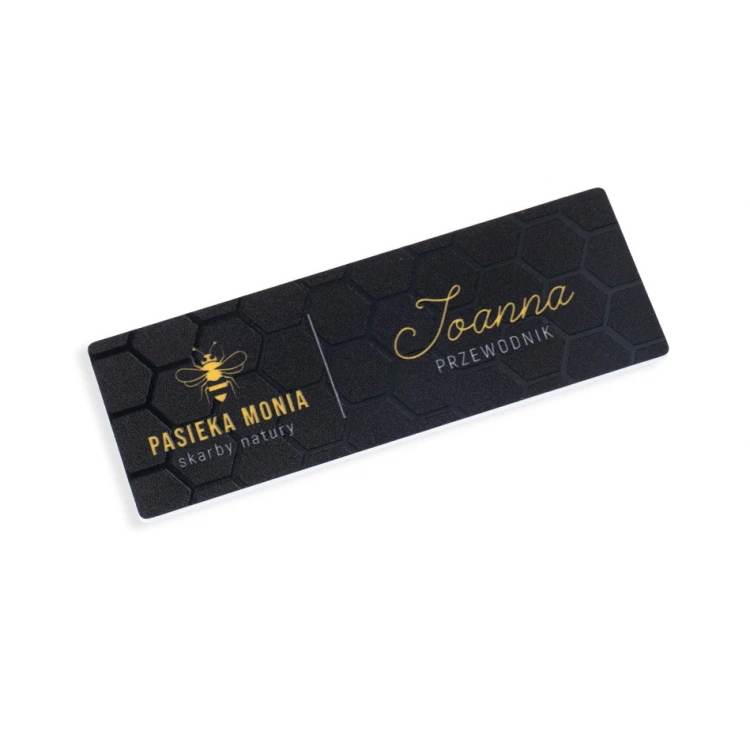 Identyfikator z nadrukiem UV - tworzywo HIPS - wym. 75x25mm - ID121
