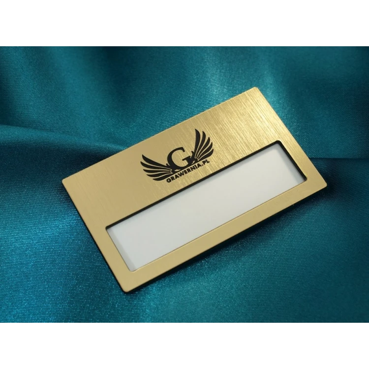 Identyfikator z okienkiem - Gold B - ID020