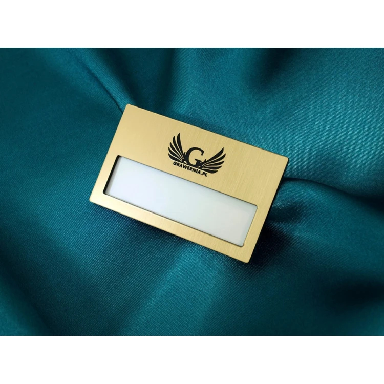 Identyfikator z okienkiem - Gold B - ID020