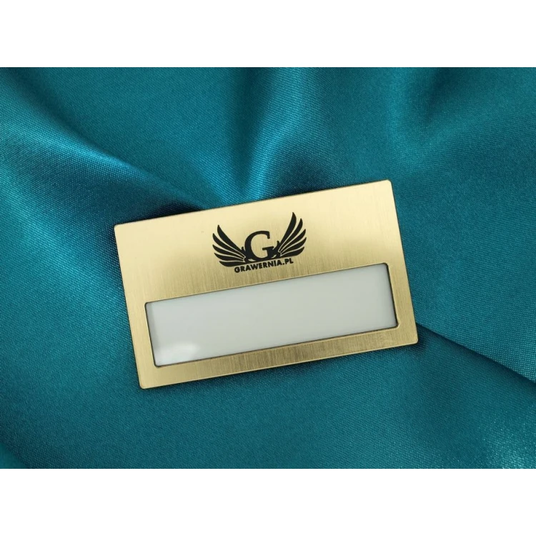 Identyfikator z okienkiem - Gold B - ID020