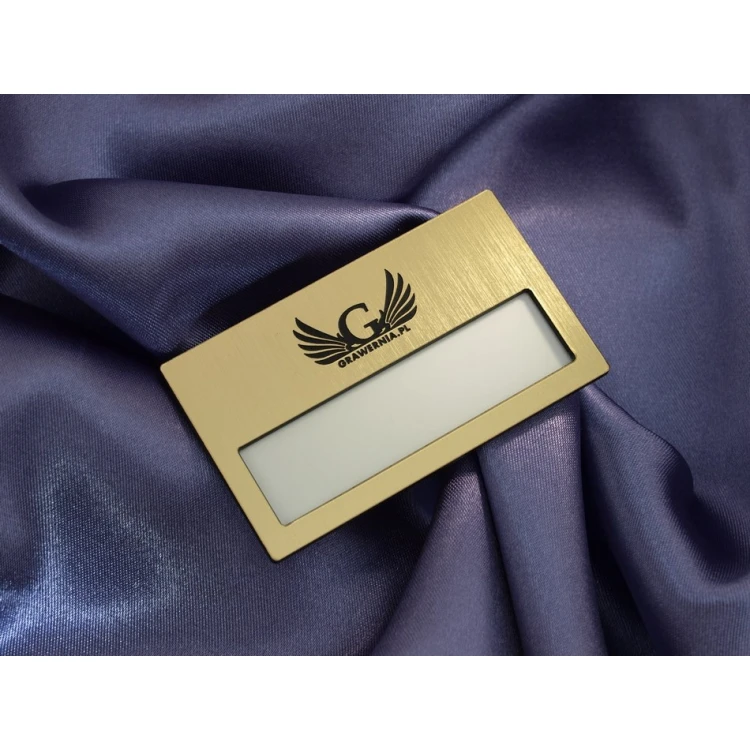 Identyfikator z okienkiem - Gold B - ID020