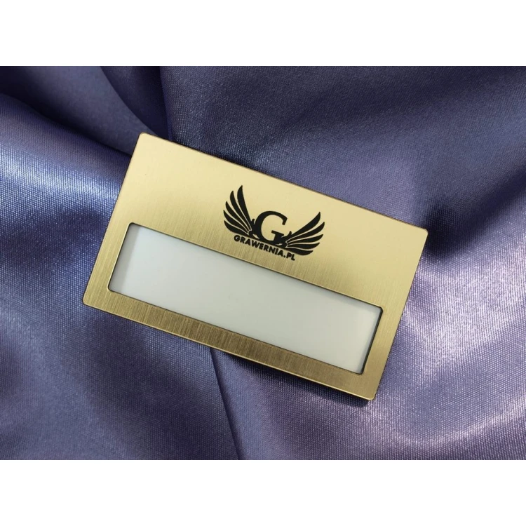 Identyfikator z okienkiem - Gold B - ID020