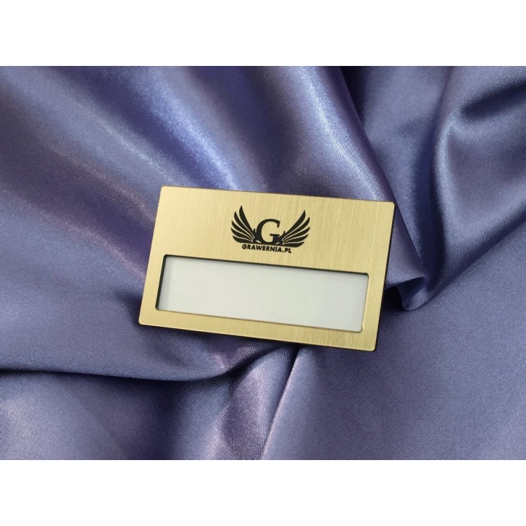 Identyfikator z okienkiem - Gold B - ID020