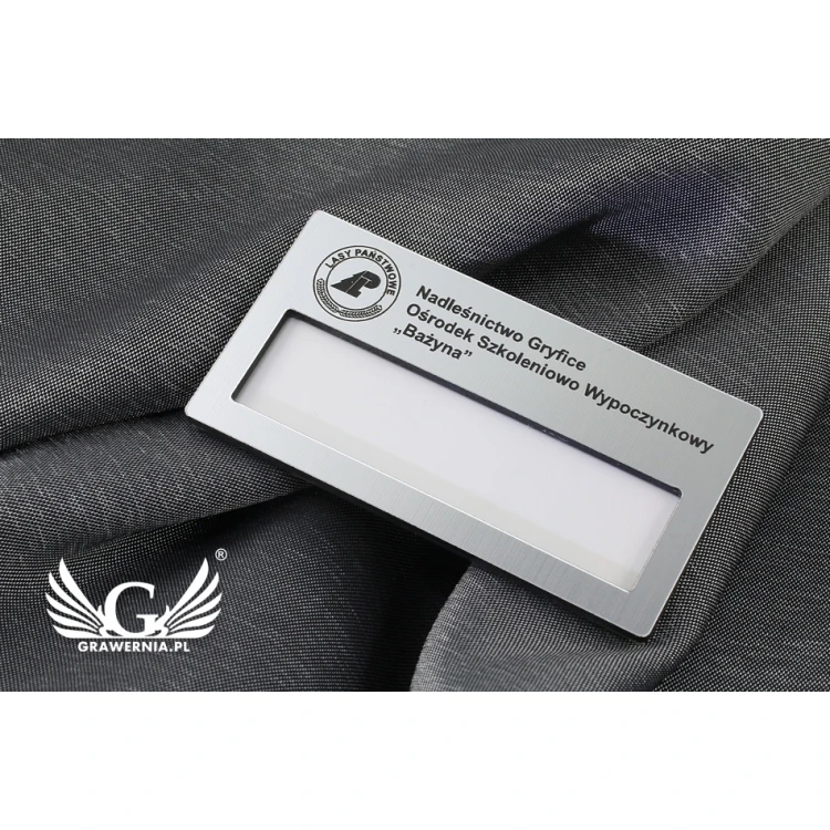 Identyfikator z okienkiem - Silver M - ID023