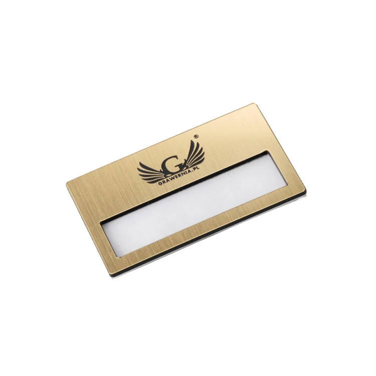 Identyfikator z okienkiem - Gold B - ID020