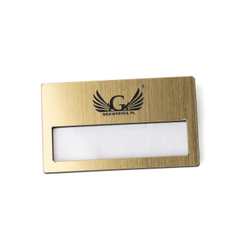 Identyfikator z okienkiem - Gold B - ID020
