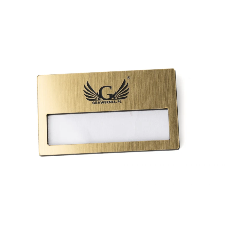Identyfikator z okienkiem - Gold B - ID020