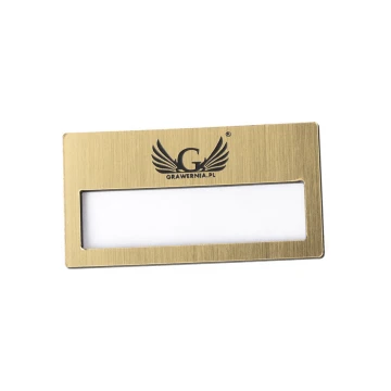Identyfikator z okienkiem - Gold M - ID021